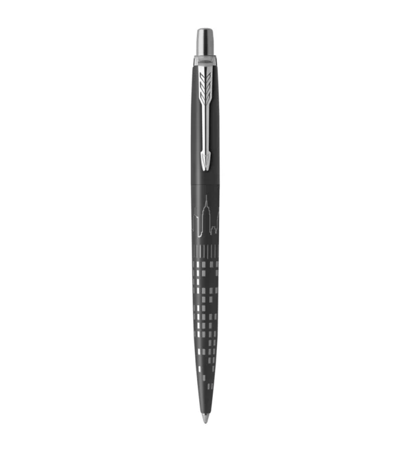 Puni prikaz Parker Jotter Special Edition New York kemijske olovke s motivom velegrada. Puni prikaz Parker Jotter Special Edition New York kemijske olovke s motivom velegrada.