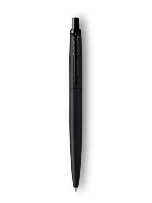 Puni prikaz Parker Jotter XL Monochrome crna BT kemijska olovka s crnim detaljima.